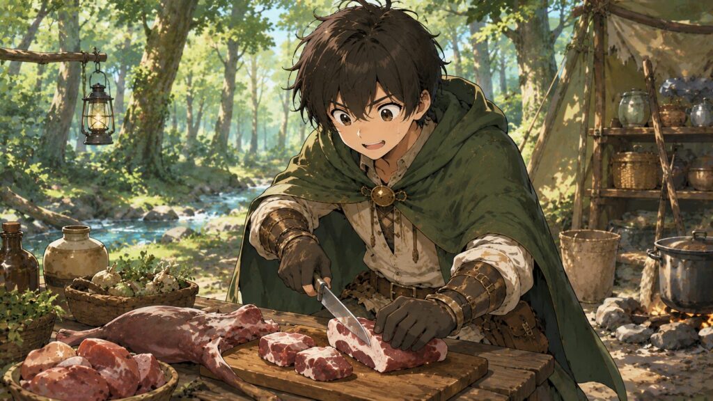 異世界の食材を丁寧に下処理する